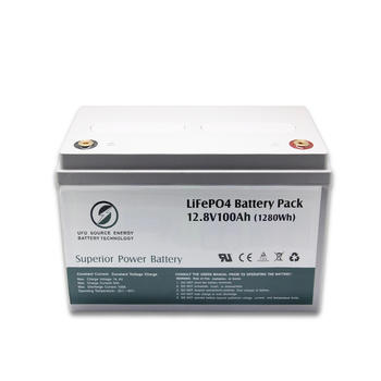 Lithium LiFePO4 battery pack 12.8V100Ah for solar power system Gel battery replacement